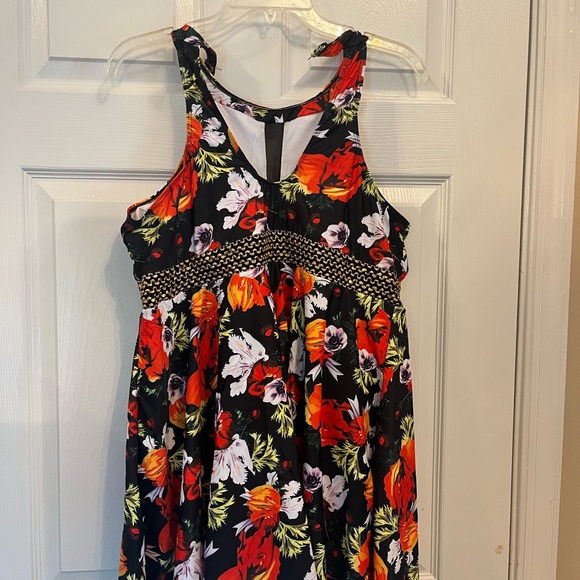 Women Plus Size One-Piece Tankini Halter Neck Flattering Skirted Swimsuit 18W - Picture 8 of 12